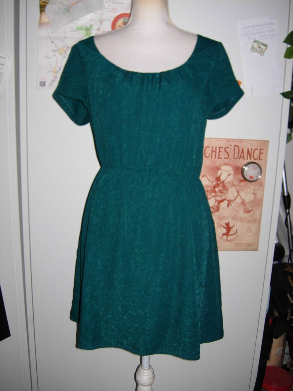 Anthropologie Pins and Needles Green Open Back Dress M